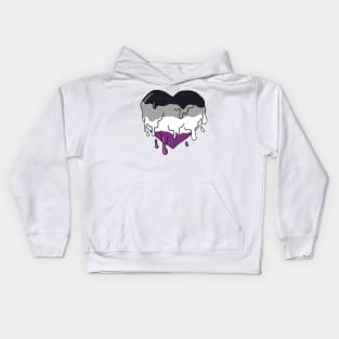 Melting asexual heart Kids Hoodie